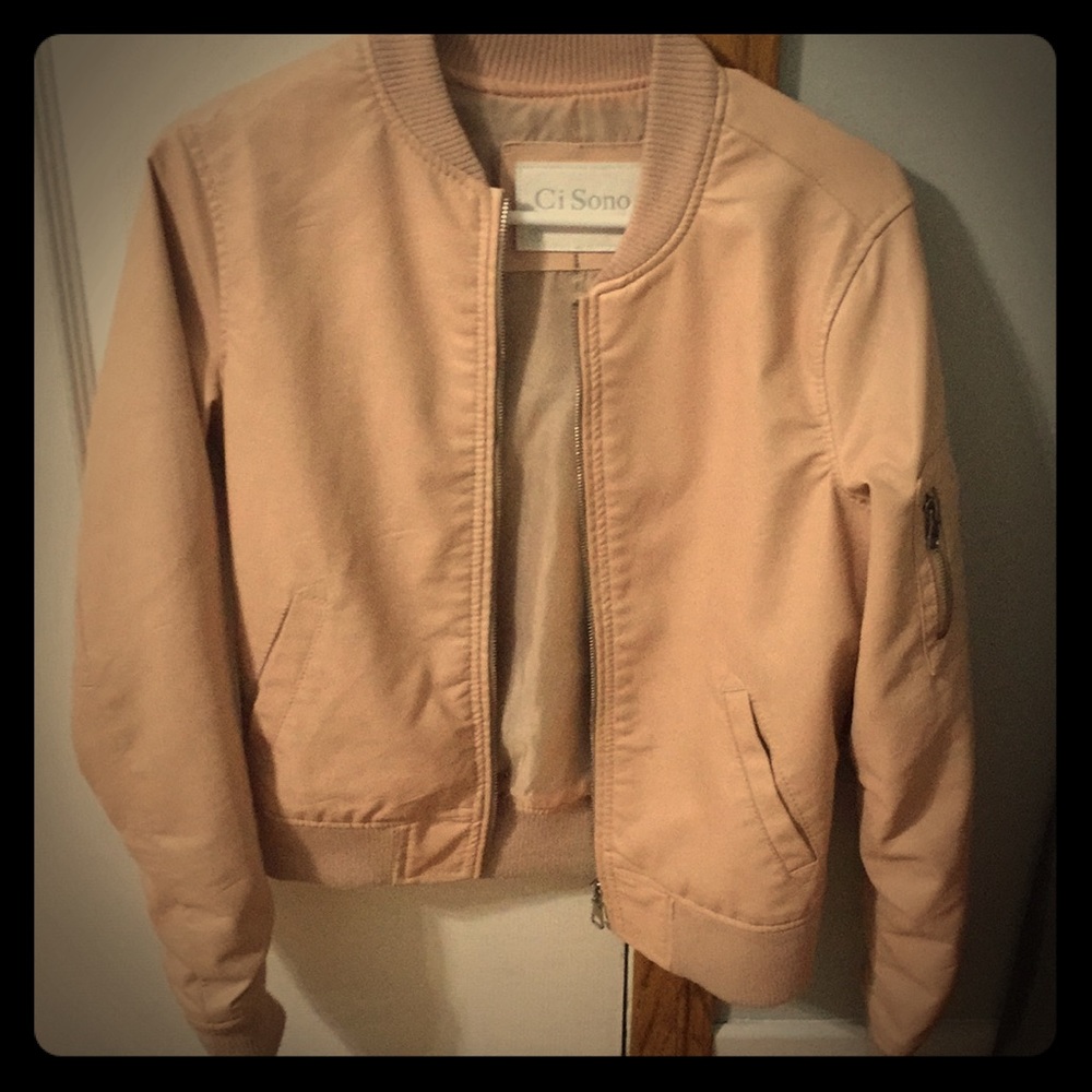 Peach Leather Jacket